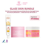 Noera Bundling Night Cream | Moisturizer Bouncy | Tinted Sunscreen 10 Gram | 16% Pure Concentrated Liposome Arbutin Booster Overnight Cream | Krim Malam | Niacinamide | Alpha Arbutin