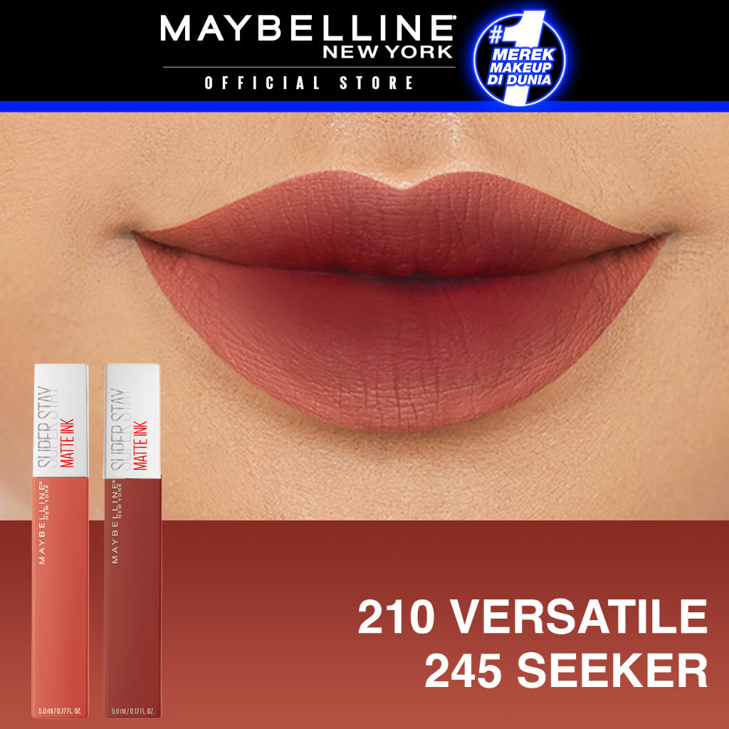 MAYBELLINE OFFICIAL Paket Hemat Superstay Matte Ink 2 pcs Ombre Set Lipstick - Long Lasting Lipstick Matte Waterproof Transferproof Lipstik