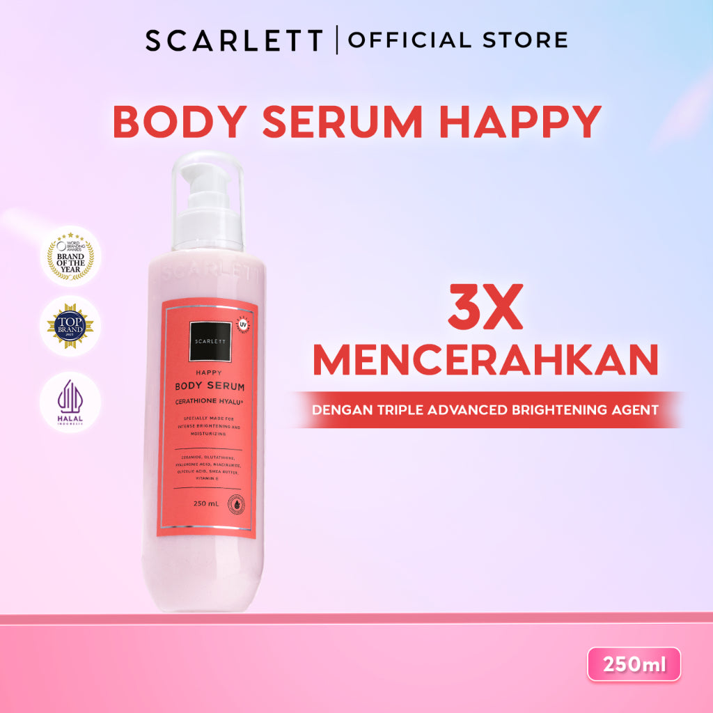 Scarlett Whitening Body Serum ( Happy, Jolly, Charming ) Melembabkan dan Mencerahkan