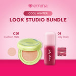 [LOOK STUDIO SPECIAL PACKAGE] Emina Paket Glow & Matte 3in1 Skincare Cushion SPF 50 PA++++ 13 G + Jelly Stain | Flawless Lightweight Make Up Foundation Glowing Skin, Liptint Korea, Korean Make Up Look, Transferproof, Tahan Lama, Cocok Semua Jenis Kulit