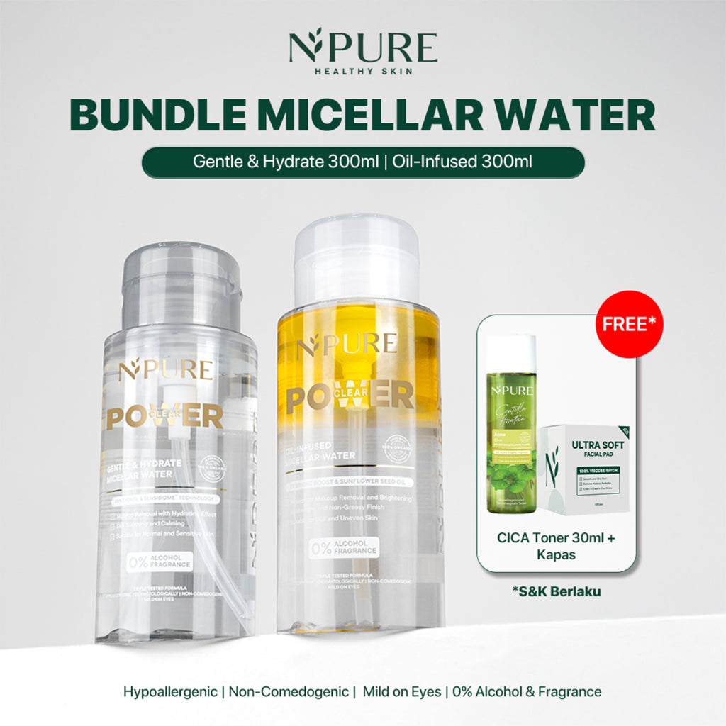 NPURE Bundling Micellar Water / Double Cleansing / Set Micellar Water / Skincare Set / Basic Skincare / Skincare Routine