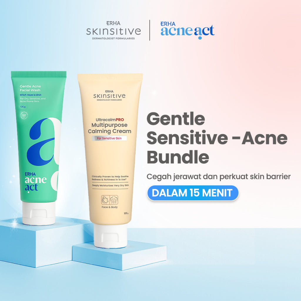 ERHA Skinsitive UltracalmPRO Multipurpose Calming Cream 100gr | Krim Multifungsi Untuk Semua Jenis Kulit (Normal, Kering, Sensitif, Iritasi) | Meredakan Gatal dan Kemerahan, Sunburn | Meredakan Eksim | Mencegah Stretchmark | Aman untuk Anak 3+