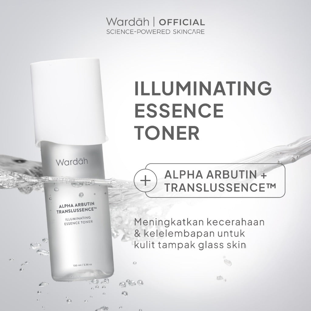 NEW! Wardah Alpha Arbutin Translussence Illuminating Essence Toner 50 ml Mencerahkan Kulit Menghilangkan Dark Spot Menghidrasi Kulit Ceramide dan Melembutkan Tekstur Wajah Untuk Semua Jenis Kulit - Toner Badan - Skincare