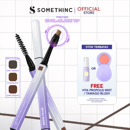 SOMETHINC Brow Filler Slim Retractable Eyebrow - Pensil Alis Mekanik Tip Segitiga