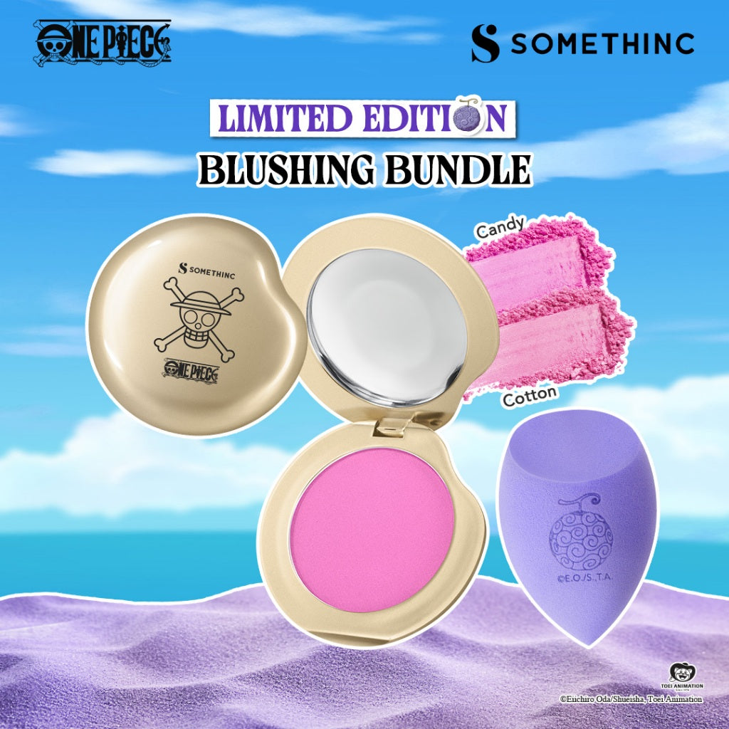 SOMETHINC [2 PCS] One Piece Limited Edition BLUSHING BUNDLE (Vivid Gradient Powder Blush, Harpy Blender One Piece Limited Edition)