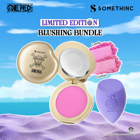 SOMETHINC [2 PCS] One Piece Limited Edition BLUSHING BUNDLE (Vivid Gradient Powder Blush, Harpy Blender One Piece Limited Edition)