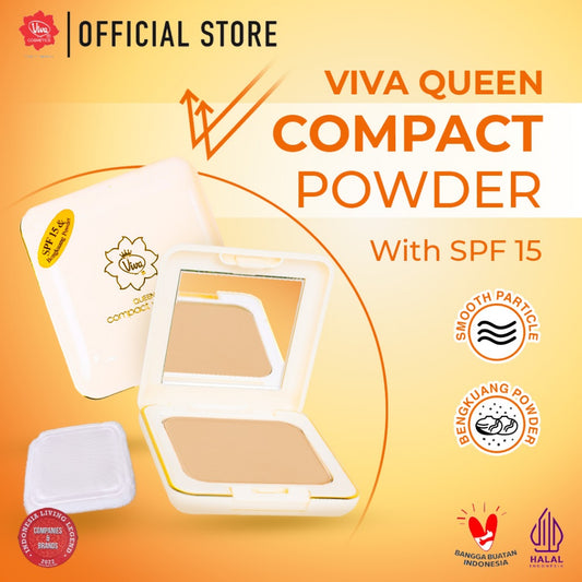 Viva Queen Compact Powder with SPF 15 (BRIGHTENING & GLOWING) - NATURAL