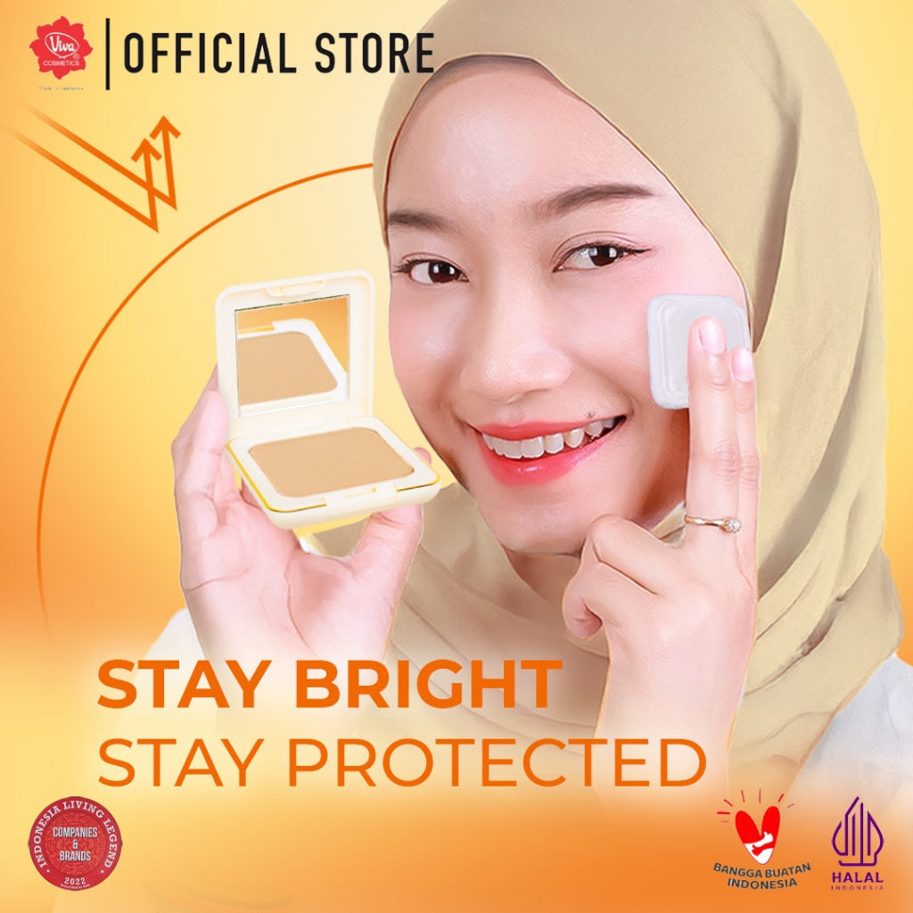 Viva Queen Compact Powder with SPF 15 (BRIGHTENING & GLOWING) - NATURAL