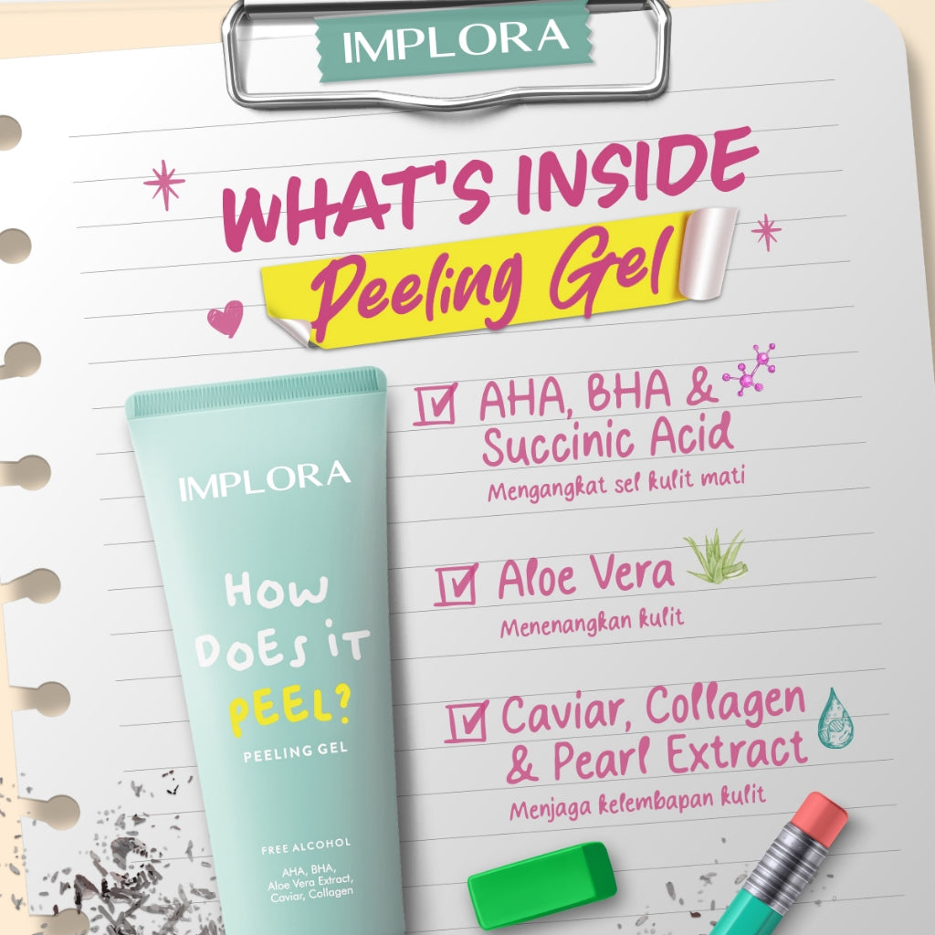 Implora How Does It Peel - Peeling Gel | Exfoliating | AHA BHA Aloe vera