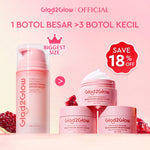 [Isi Besar Hemat]Glad2Glow Pomegranate Niacinamide Brightening Moisturizer 100g Mencerahkan Pemutih Kulit Gel Pelembab Bercahaya Krim Siang dan Malam Perawatan Kulit Ekstrak Delima Asam Lemak Asam Delima Pelembab Esensi Wajah Perawatan g2g official store