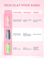 [DISKON 60%]Glad2Glow Clay Stick&Face Mask Complete Series-Pomegranate Brightening/Mugwort Salicylic Acid Acne/ Volcano 3D Acid Pore-masker Packs Masker Wajah Sheet Mask mask sleeping mask mugwort mask acne masker komedo g2glow official store
