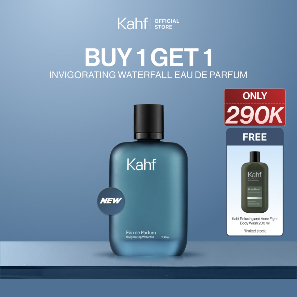 [SPECIAL 11.11 : B1G1 - NEW LAUNCH! KAHF INVIGORATING WATERFALL & HUMBLING FOREST EAU DE PARFUM] Eau de Toilette 35 ml & Eau de Parfum 100 ml - EDT EDP Fragrance - Parfum Pria Lokal Wangi Tahan Lama & Percaya Diri Seharian - Suitable for Daily Use