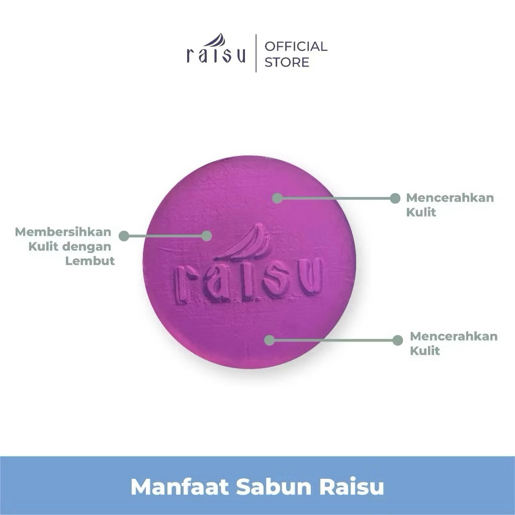 Raisu Brightening bar soap-sabun pencerah 2 in 1