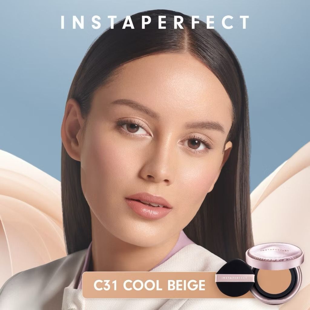 [BPOM] INSTAPERFECT SkinGlow Cover Mesh Cushion SPF50 15g | EXP 2027 | Glowy Finish Foundation | Insta Perfect by Wardah