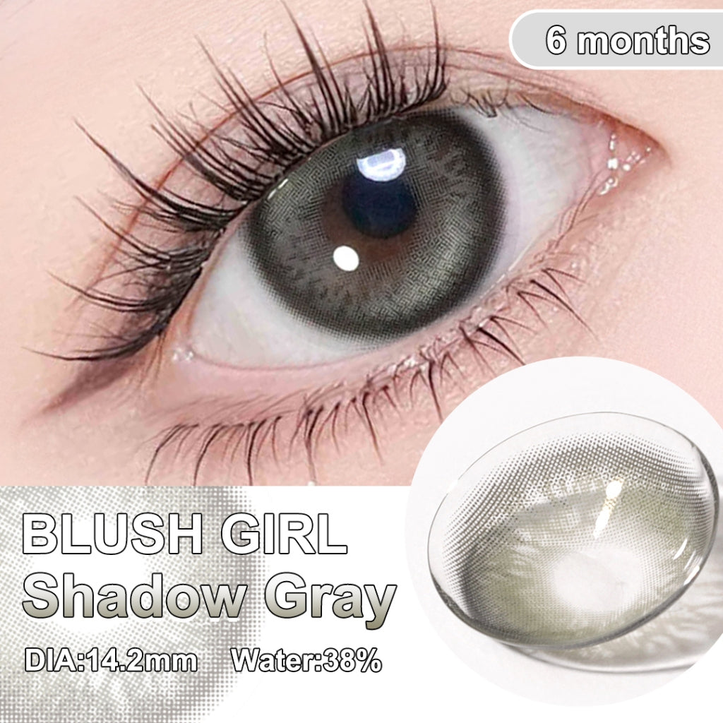 Magister Softlens Normal abu-abu coklat hitam seri Sepasang Lensa kontak diameter14.0-14.5MM kadar air 38% soflens