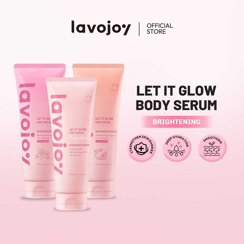 Lavojoy Let It Glow Body Serum Skin Brightening Upgraded Version | Body Serum Untuk Mencerahkan Dan Melembabkan Kulit Dengan Niacinamide + Ceramide + Vitamin E