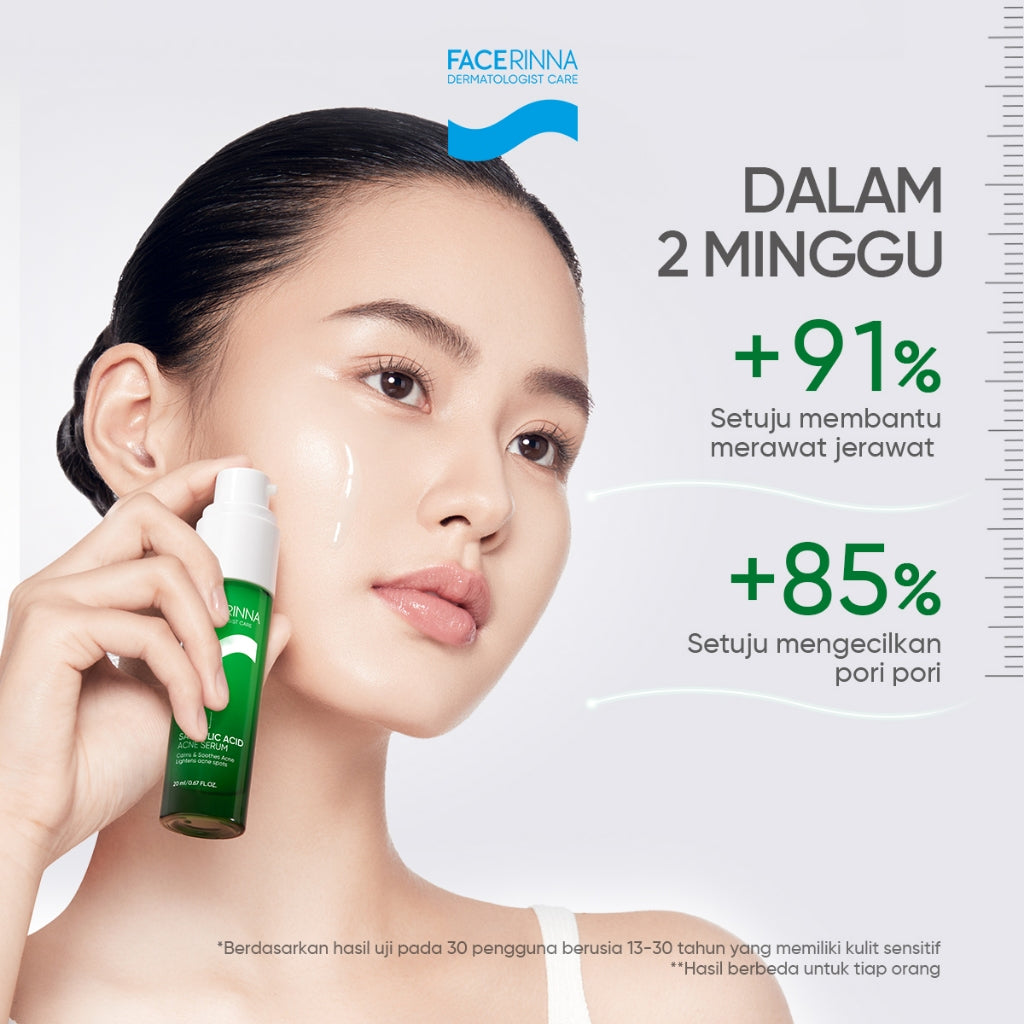 FACERINNA 2pcs Skincare Duo | Moisturizer + Serum | B5 Repair Salicylic Acid Acne Control Niacinamide Brightening Retinol Anti-Aging