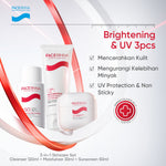 FACERINNA 3pcs Skincare Set | Moisturizer + Cleanser + Sunscreen | Low pH Gentle Panthenol Facial Wash B5 Repair Niacinamide Brightening Salicylic Acid Acne Control Menjaga Skin Barrier Menenangkan kulit kering Hydrating Brightening Exfoliating Sabun Muka