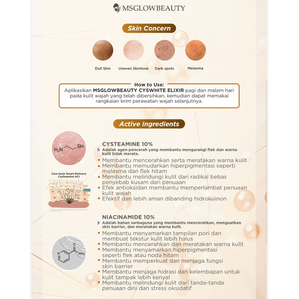 MSGLOW BEAUTY CYSTEWHITE ELIXIR