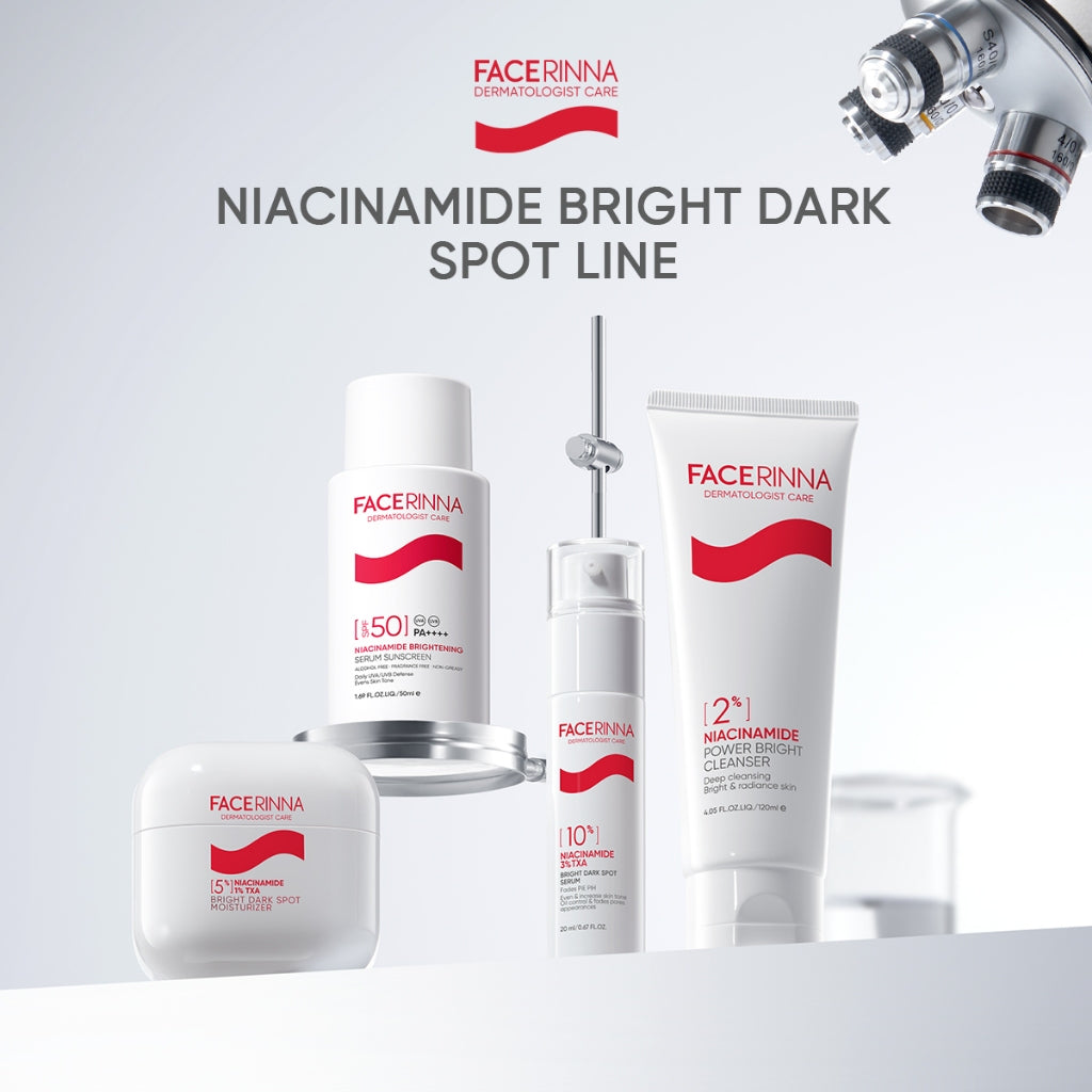 [Big Size 50ML]Facerinna Niacinamide Brightening Serum Sunscreen SPF 50 PA++++ | Proteksi UV  Daily UV Defense Physical Sunscreen Menyerap Cepat Mencerahkan Fades Dark Spots Tone Up Cream Sunscreen Wajah Sunblock Kulit Berminyak berjerawat/Sensitif