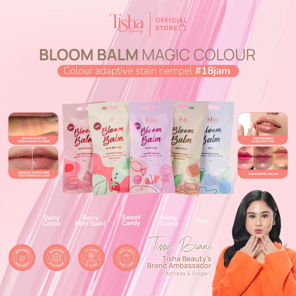 Tisha Beauty Bloom Balm – Lip Balm Magic Color & UV Filter