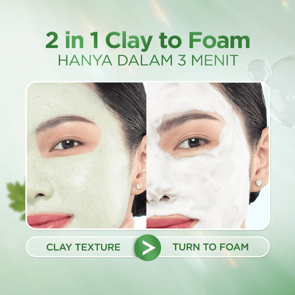 [NEW LAUNCH] ACNAWAY Mugwort Clay to Foam Cleanser 2-in-1 – Sabun Cuci Muka & Masker Wajah Anti Jerawat | Bersihkan Komedo, Mengurangi Minyak, Menenangkan Kulit Sensitif