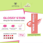 Emina Glossy Stain Lip Tint Bibir Glossy Finish Melembabkan