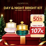 Glowsicha Bundle 2in1 Bright Day Cream Night Cream Jelly Booster - Paket Lengkap Krim Mencerahkan Wajah Siang dan Malam Dengan Niacinamide tone up cerah moisturizer Pelembab Bercahaya brightening wajah cream whitening skincare glowing Membantu moist