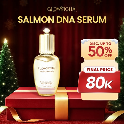 Glowsicha - Salmon DNA Serum - Mencerahkan Melembabkan Anti Aging Cerah Kencang Glowing Perawatan Wajah Anti Keriput Skincare Serum BPOM Wajah Cerah Lembab Awet Muda Skin Booster