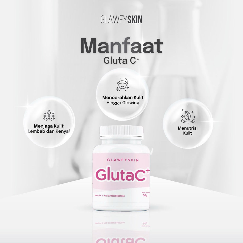 GLUTA C Powder Glutathione Glawfyskin | BPOM | Powder Gluta & Vitamin C