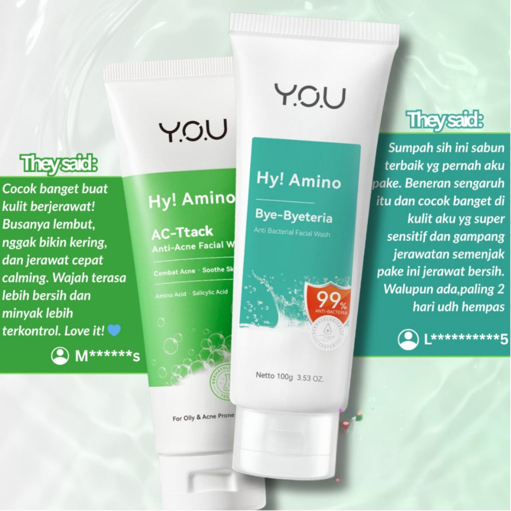 Y.O.U HY! Amino | Ac-Ttack, Contr-Oil, Bye-Byeteria, Glo-Win, Glowing Gentle