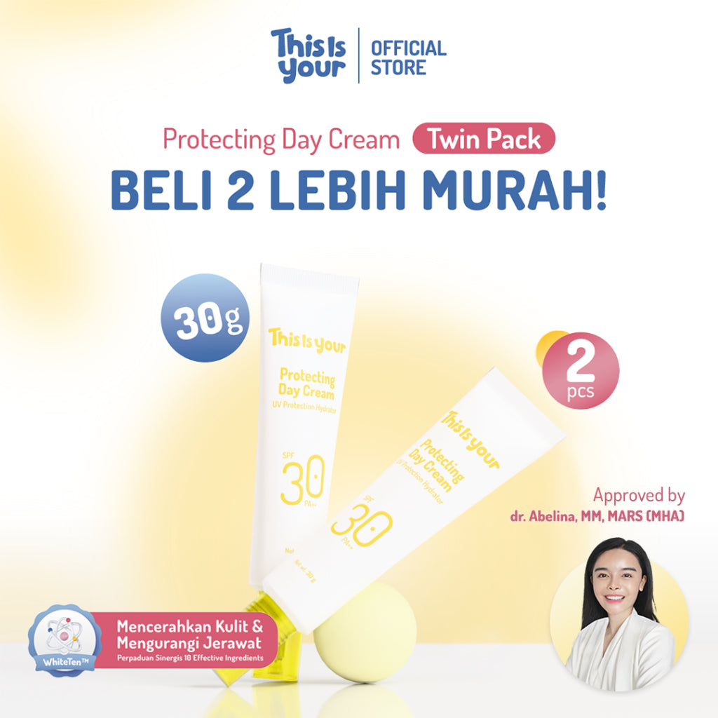 [BELI 2 LEBIH MURAH] This is Your - Twin Pack Protecting Day Cream 30 GR SPF 30 PA++ | UV Cream Siang Mencerahkan & Melindungi Wajah dari Sinar UV & Sinar Matahari, Memberikan Efek Toneup, No Whitecast