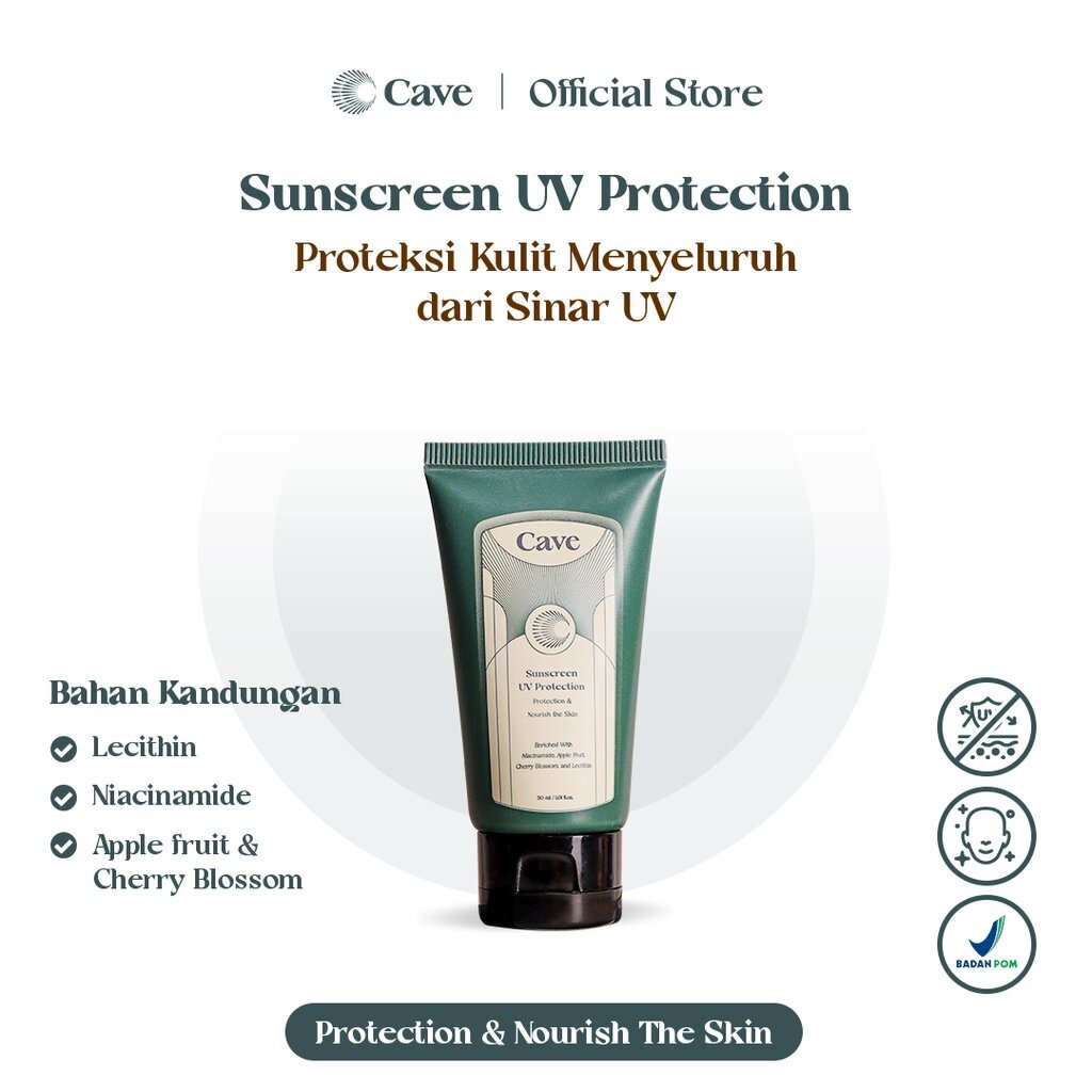 CAVE Sunscreen UV Protection -  Sunscreen Wajah Pria Perlindungan dari Sinar Matahari