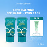 TWINPACK Wardah UV Shield Airy Smooth, Acne Calming, Aqua Fresh, Essential, Tone Up, Physical Sunscreen - Skincare