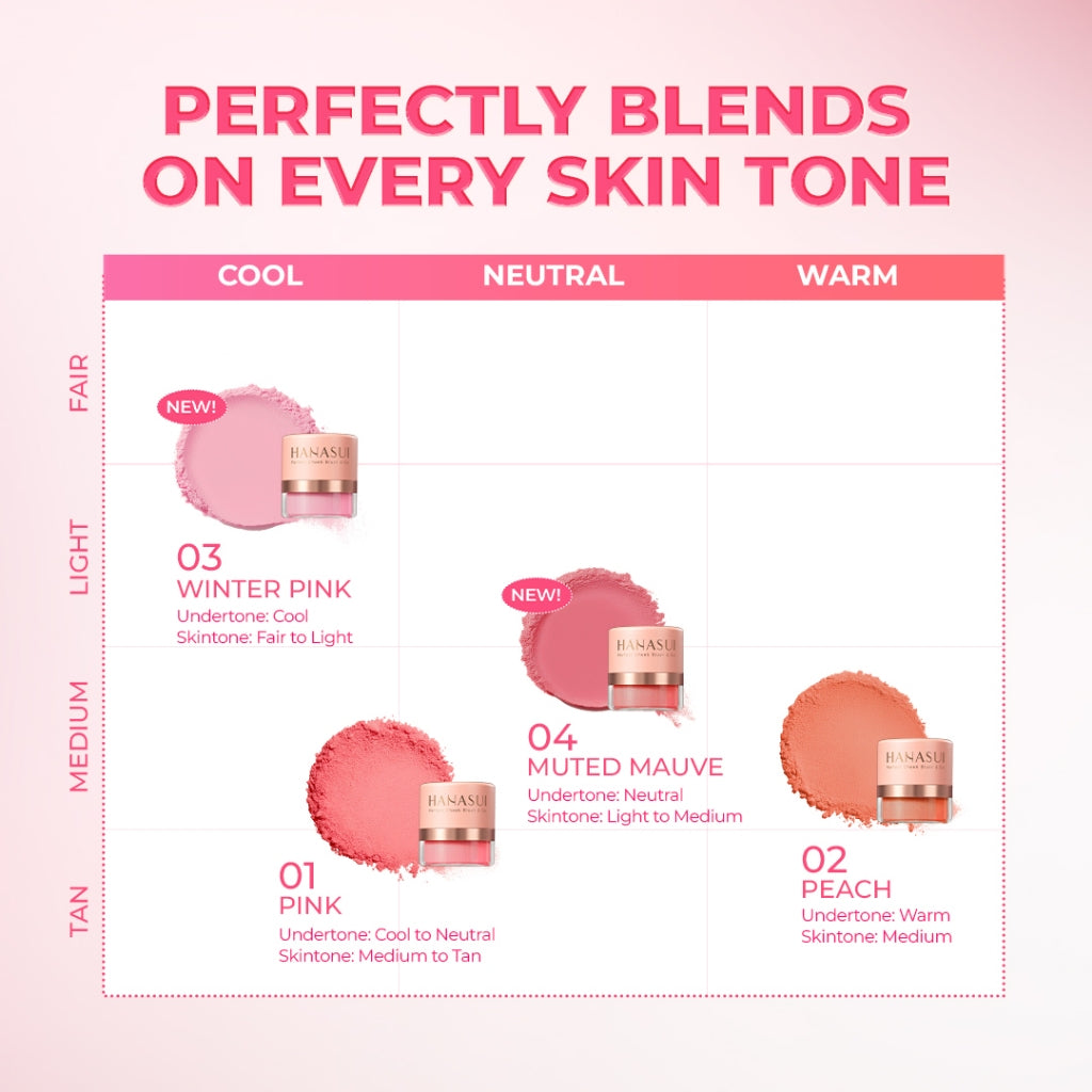 Hanasui Perfect Cheek Blush & Go Powder - Blush On Powder Natural Radiant Finish Melembabkan Cerah Antioksidan