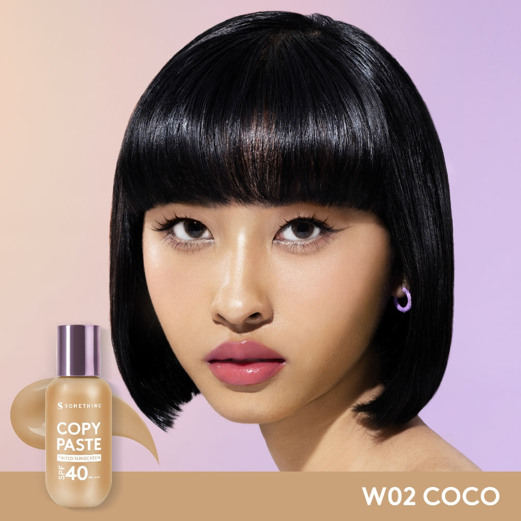 SOMETHINC [2 PCS] One Piece Limited Edition SEAMLESS & BLEND (Copy Paste Tinted Sunscreen, Harpy Blender One Piecec Limited Edition)