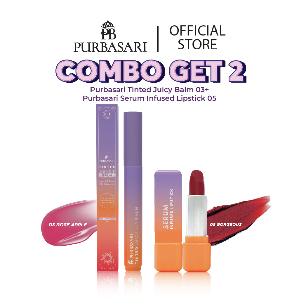 [GET 2] Purbasari Infused Serum Lipstick + PB 2in1 Tinted Juicy Balm SPF 25++++