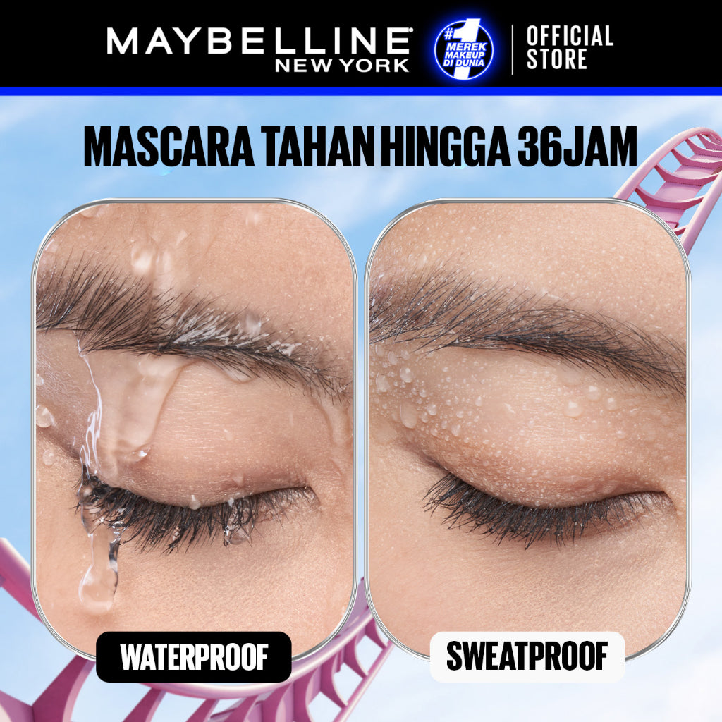 Maybelline Sky High Waterproof Mascara 6ml Maskara Eye Make up Black Bulu Mata Panjang Tebal Tahan 24 Jam Hypercurl Superstay Matte Vinyl Ink