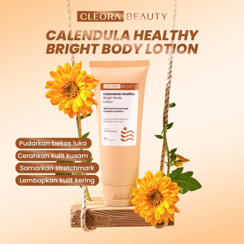 [HOT SALE] Cleora Bright & Smooth Skin - Skincare Moisturizer Glow Smooth & Calendula Handbody Wanita Pria Whitening Mencerahkan Melembabkan Wajah Mengatasi Muka Kusam Memperbaiki Memudarkan Bekas Luka Lotion Niacinamide Body Butter Brightening Day Cream
