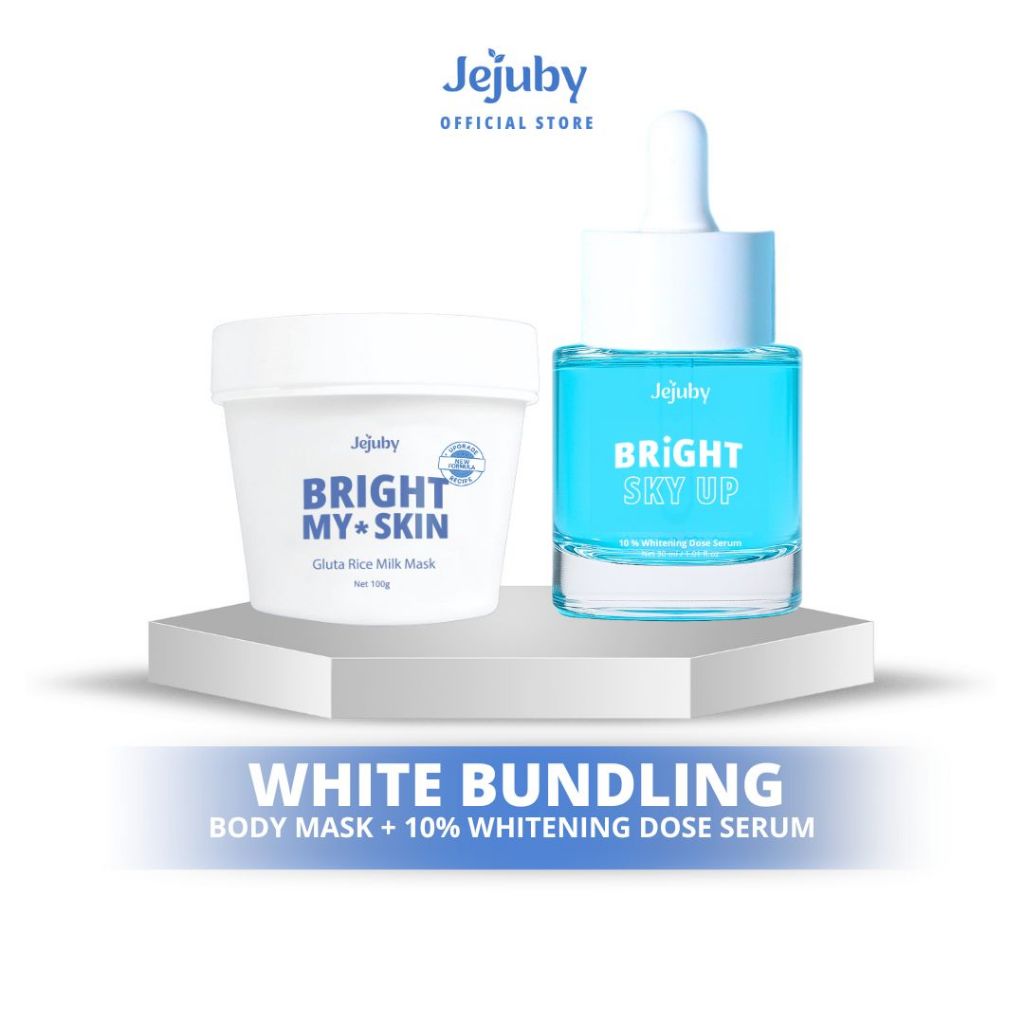 [BUNDLING] Jejuby 10% Whitening Dose Serum + Gluta Rice Milk Mask