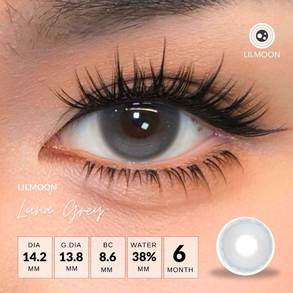 [Fuji Favorite]  Lilmoon Softlens Kualitas Jepang softlens minus (0 sd -8.50) natural contact softlens/softlens warna/Lensa kontak/Japan lens/Lensa minus/softlens brown/Grey