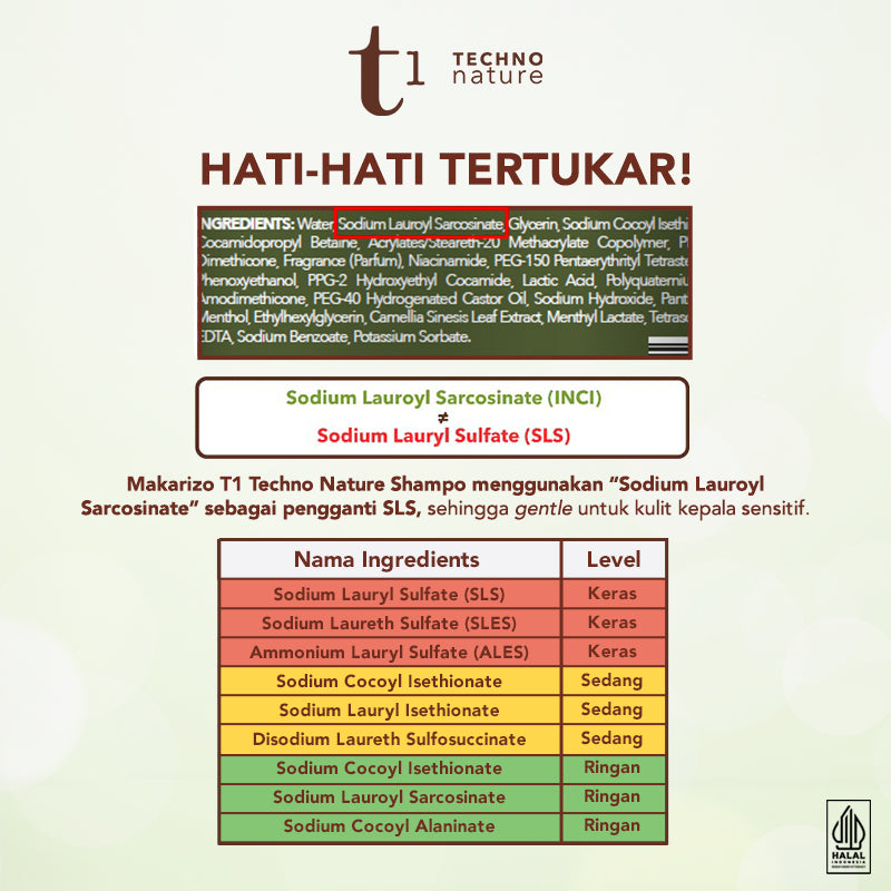 PAKET ISI 3 - Makarizo T1 Techno Nature Micellar Shampoo & Conditioner 180 mL + Rosemary Scalp & Hair Oil 40mL