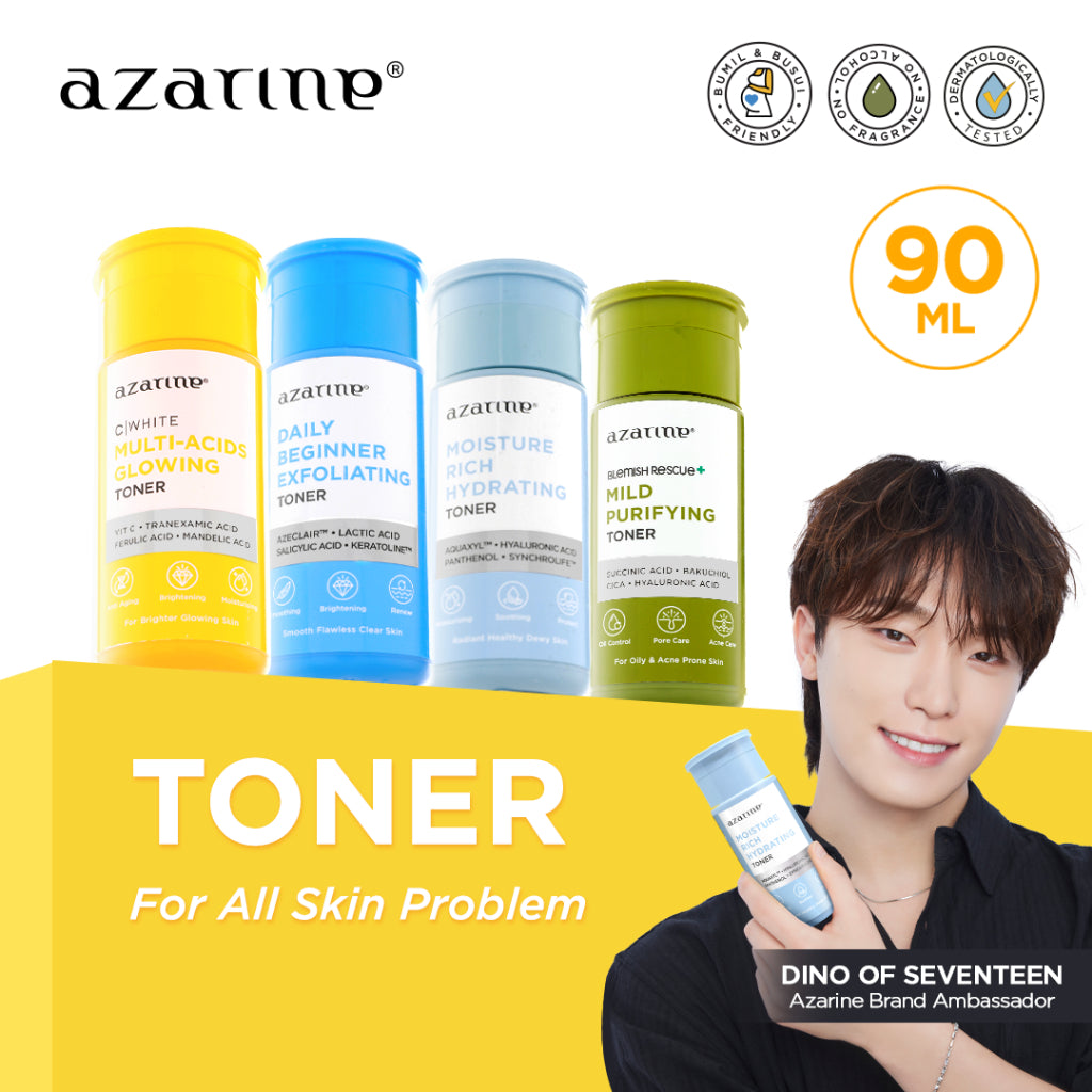 [CREATOR] Azarine Toner Sejuta Umat for All Skin Types Untuk Kulit Kusam Kombinasi Anti Aging Berminyak Berjerawat 90 ml
