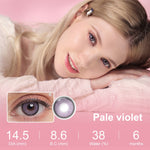 Magister Softlens Normal abu-abu coklat hitam seri Sepasang Lensa kontak diameter14.0-14.5MM kadar air 38% soflens