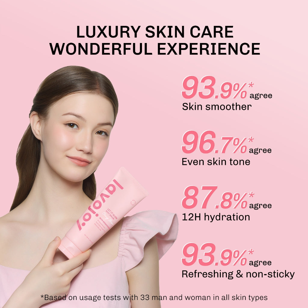 Lavojoy Let It Glow Body Serum Skin Brightening Upgraded Version | Body Serum Untuk Mencerahkan Dan Melembabkan Kulit Dengan Niacinamide + Ceramide + Vitamin E