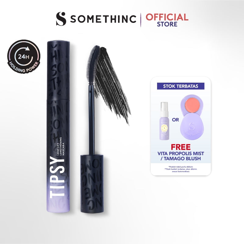 SOMETHINC Tipsy Lash Lift Lengthening Mascara - Mascara Keratin Lash Lift, Memberikan Bulu Mata Efek Lebih Panjang & Lentik Dalam Hitungan Detik | Tahan Digunakan Hingga 24 Jam | Mengandung Keratin, Biotin, & Argan Oil Untuk Memperkuat Dan Menutrisi Bulu