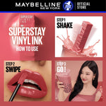 [4 NEW SHADES MILK TEA LIMITED EDITION] MAYBELLINE OFFICIAL Superstay Vinyl Ink 4.2 ml - Shiny Pigmented Liquid Lipstik Lipstick Make Up Lipcream Longlasting Waterproof Tahan Lama 16 Jam Lipstik Lipgloss Lipbalm Liptint