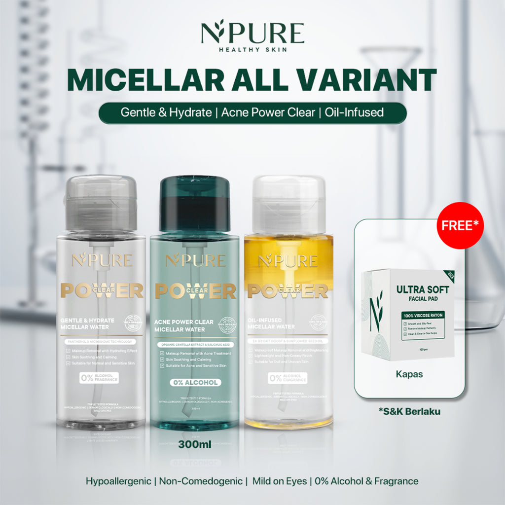 NPURE Bundling Micellar Water / Double Cleansing / Set Micellar Water / Skincare Set / Basic Skincare / Skincare Routine