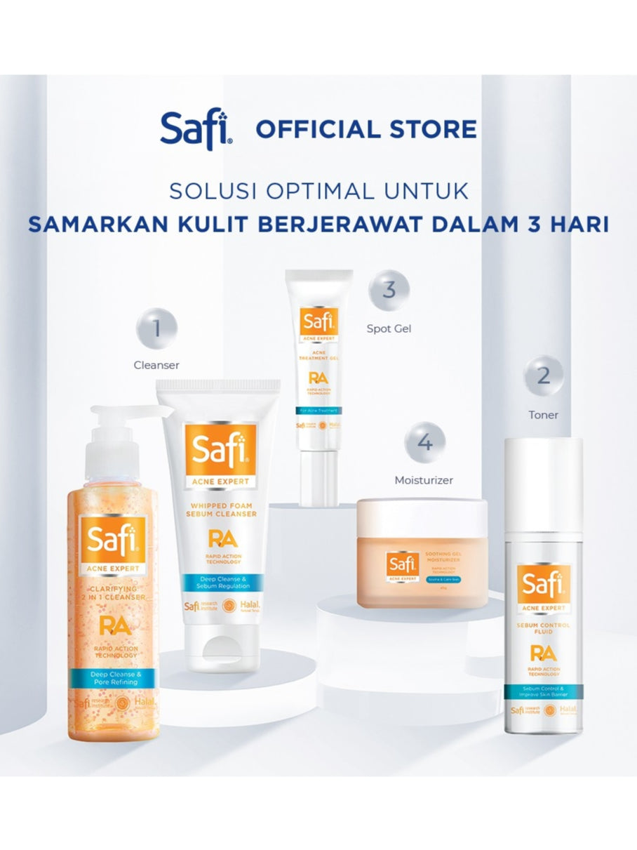 SAFI - Acne Expert - Whipped Foam Sebum Cleanser 100gr - Untuk Jerawat