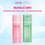Glowsophy Bundle 2in1 Calm and Bright Hydration - Moisturizer CICA Centella Soothing Moisturizer 100 ml + Watermelon Brightening Moisturizer Niacinamide 100 ml